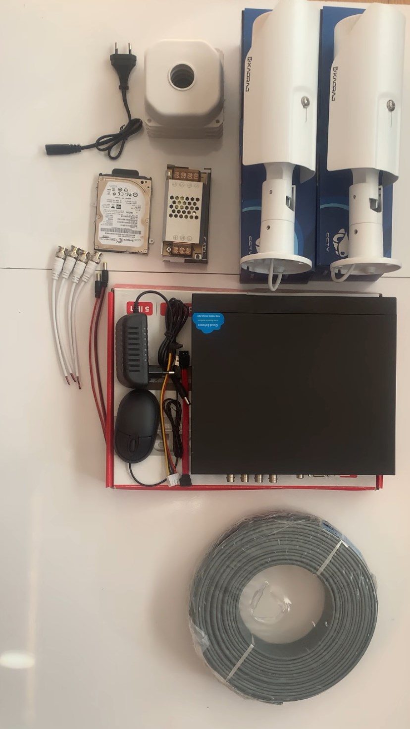 Kadraj 2 Kameralı Güvenlik Seti - 5MP Sony SecuLens, 1080p AHD, 42 IR LED, Gece Görüşlü, 5MP DVR + WiFi Adaptörü, V1 - görsel 3