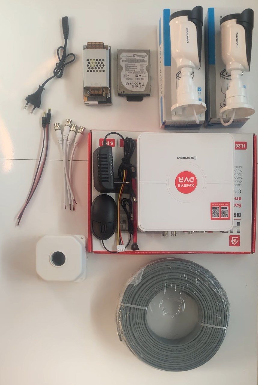Kadraj 2 Kameralı Set - 5MP Sony SecuLensli, 1080P Full HD AHD, 6 Atom LED, Gece Görüşlü, IP66 Plastik Kasa - görsel 3