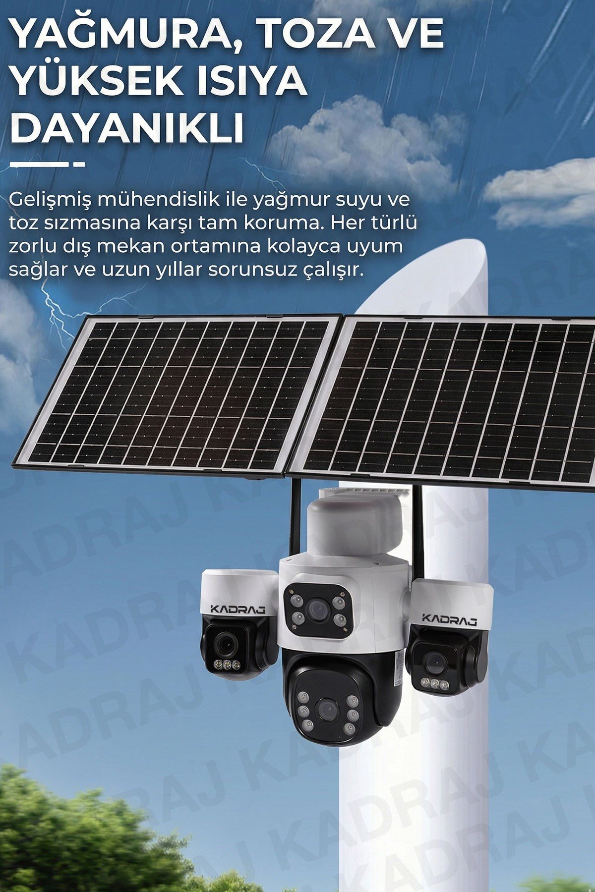 Kadraj 3 Kamera Hareketli 4G Kamera, 4 Kameralı, 2 Solar Panelli, 59wh Yüksek Batarya, Alarm , İnsan Algılama - görsel 7