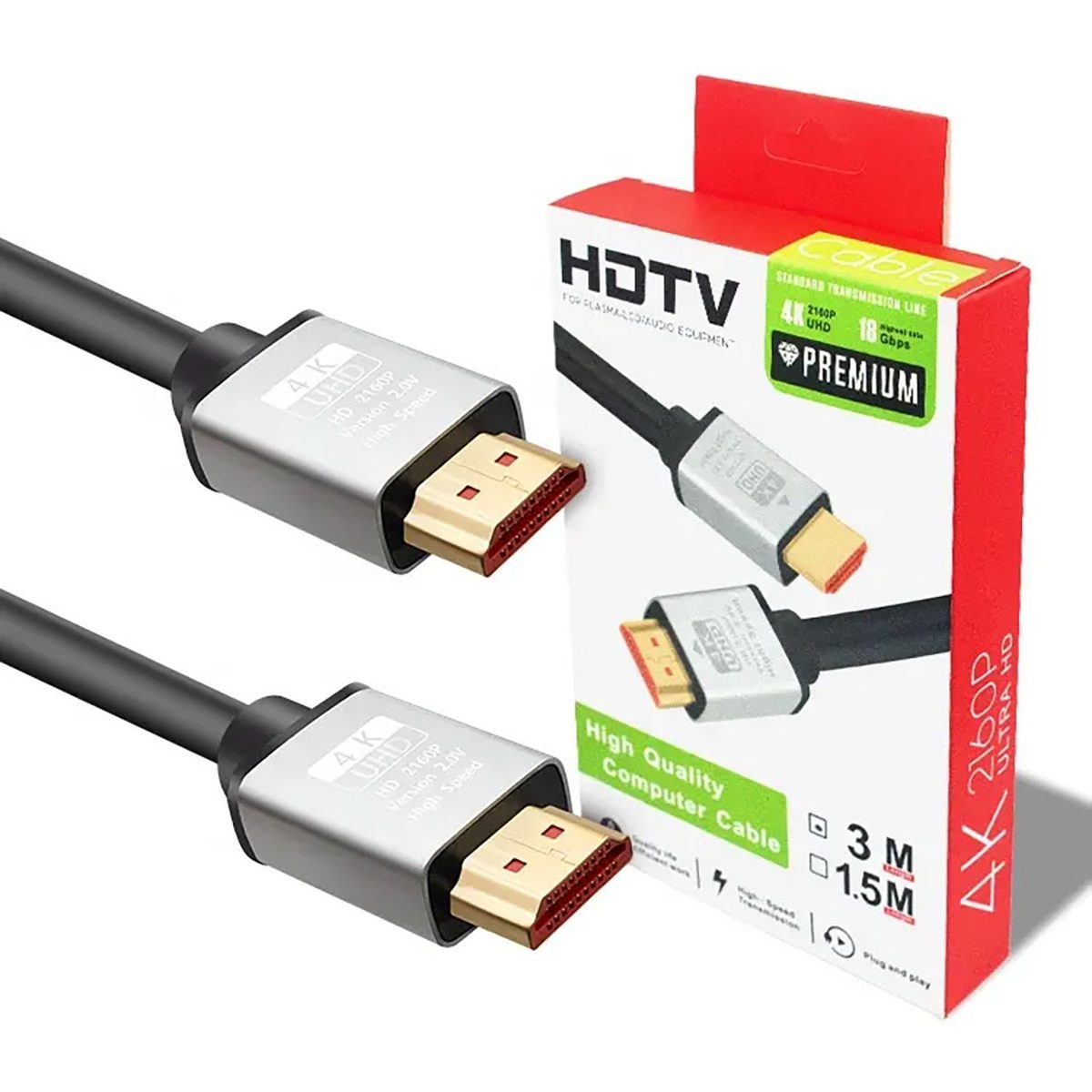 Kadraj 3m HDMI Kablosu | 4K@60Hz, 8K Destekli | Altın Kaplama Konektör | Dayanıklı PVC Kaplama