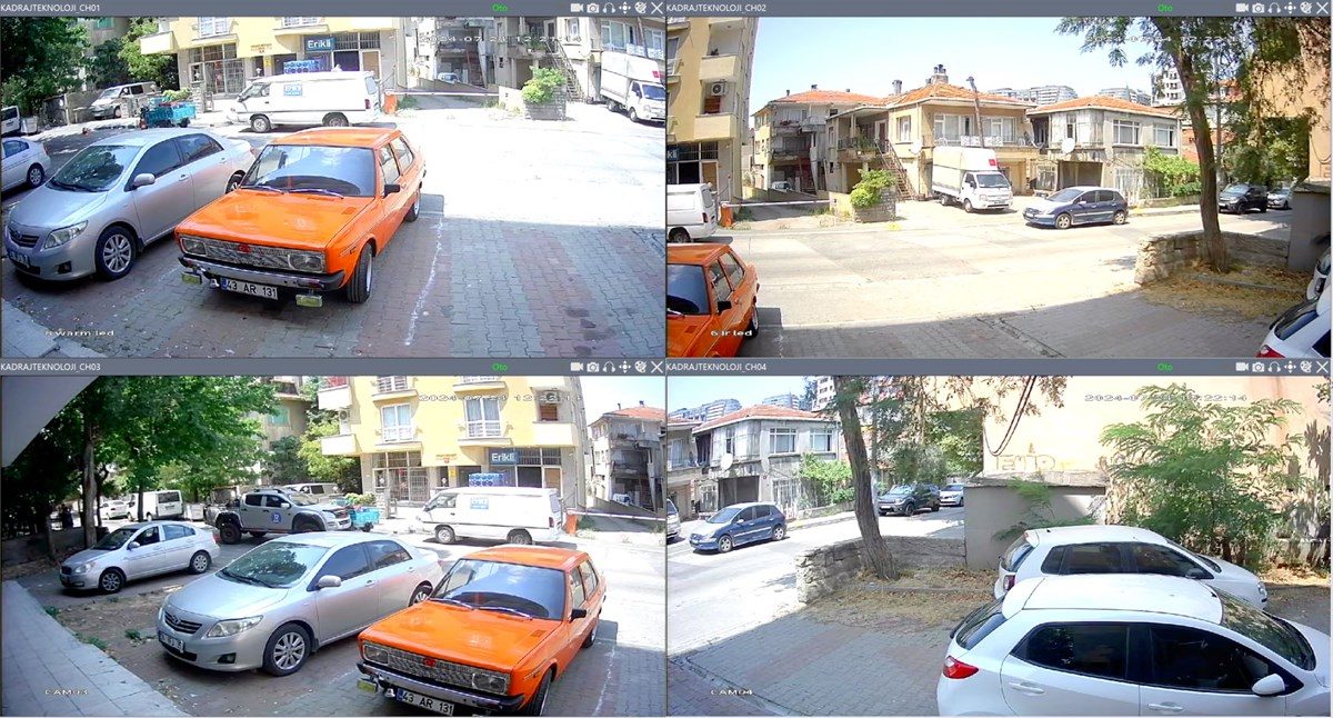 Kadraj 4 Kamera Güvenlik Seti - 5MP Sony SecuLens, 1080P Full HD AHD, 6 ATOM LED, Su Geçirmez, Metal Aluminyum Kasa, V1