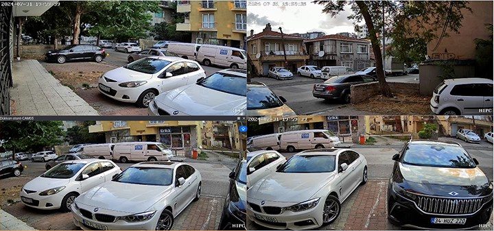 Kadraj 4 Kameralı Güvenlik IP Kamera Seti - 4MP Dış Mekan Kamera, H.265+, PoE Switch, Gece Renkli Görüş, 9 Kanal NVR, DISK (H.D.D) ICERMEZ - görsel 2