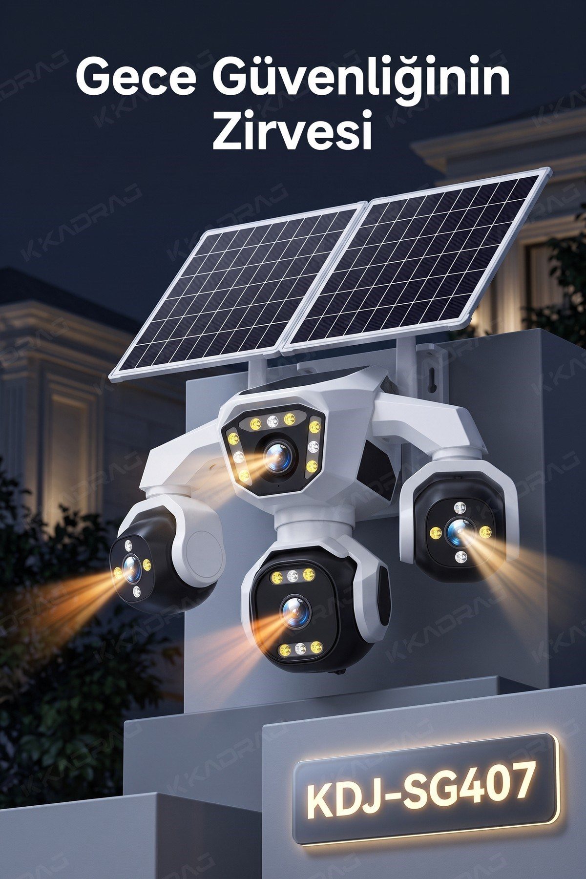 Kadraj 4 Kameralı - Solar Panelli 16000 Mah. TURK TELEKOM Yıllık Hat - 20MP Güvenlik Kamerası TT20 - görsel 15