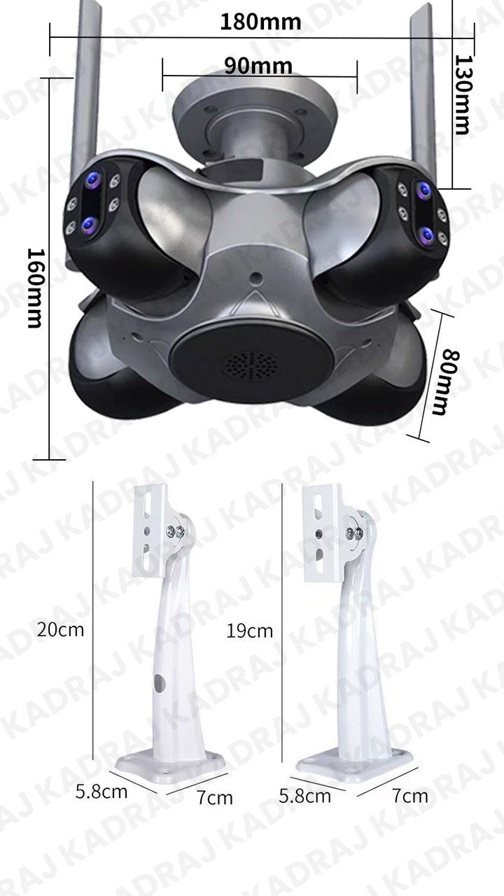 UNIYWELL 4 Kameralı Wifi - Kubbe Kamera – 360° Kör Noktasız Güvenlik Çözümü - görsel 5