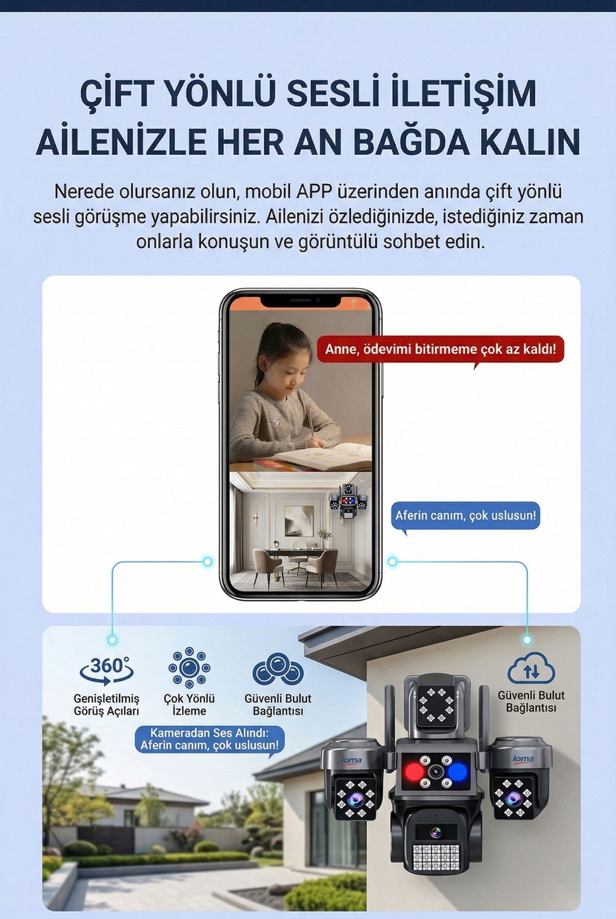 IOMA 4 Kameralı Wifi - MAXI Scan Pro - Çakarlı - 64 Kanal VMS Kablosuz Kamera - görsel 3
