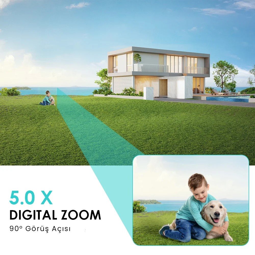 Kadraj 4MP 2K IP Speed Dome Kamera - Akıllı Takip, PTZ, Gece Görüşlü, Kablosuz WiFi, Açık Alan Gözetim - görsel 3