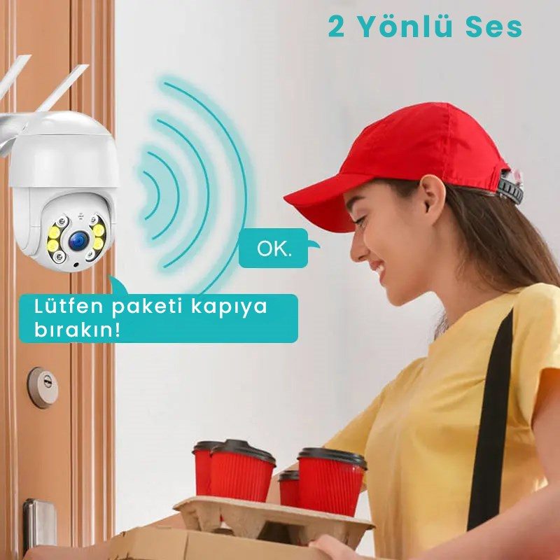 Kadraj 4MP 2K IP Speed Dome Kamera - Akıllı Takip, PTZ, Gece Görüşlü, Kablosuz WiFi, Açık Alan Gözetim - görsel 8
