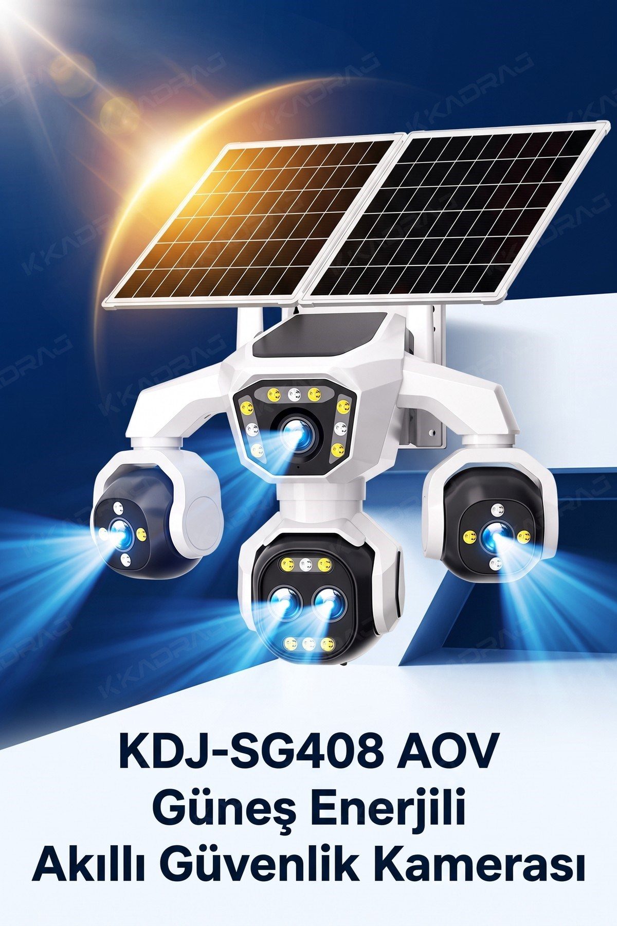 Kadraj 5 Kameralı 4G/E-SIM Destekli 18X Zoom PTZ Güneş Enerjili Profesyonel Dış Mekân Güvenlik Kamerası 25GB - görsel 15