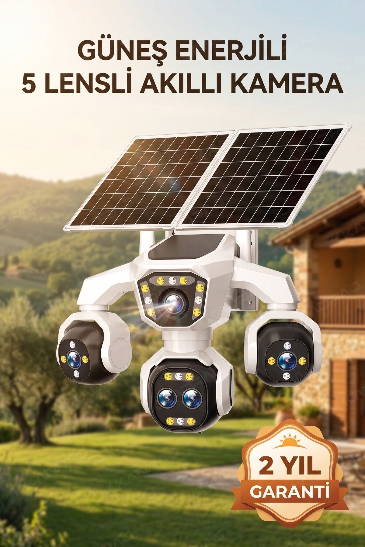 Kadraj 5 Kameralı Sim Kartlı 18X Zoom PTZ Güneş Enerjili Profesyonel Dış Mekân Güvenlik Kamerası -Tek - görsel 16