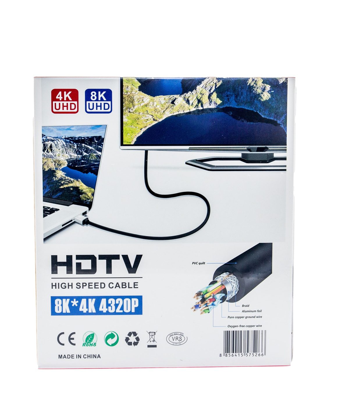 Kadraj 5m HDMI Kablosu | 4K@60Hz, 8K Destekli | Altın Kaplama Konektör | Dayanıklı PVC Kaplama - görsel 2