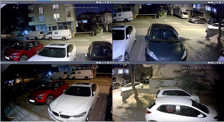 Kadraj 6'LI KAMERALI GÜVENLİK KAMERASI SETİ - 5MP Sony SecuLensli 1080p AHD, 8 Warm LED, Colorvu Gece Renkli Görüş, V1 - görsel 2