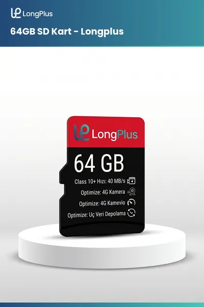 G güvenlik kameraları için Class 10 Longplus 64GB SD kart kesintisiz video kayıt depolama kartı