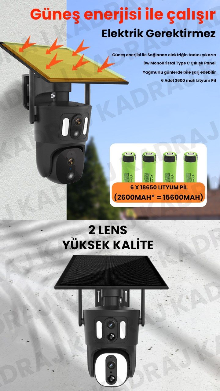 EUROCAM 8MP | 15600 MAH. | ULTRA HIZLI ODAKLANMA | 1 YIL INTERNET | 128GB SD KART | 2 YÖNLÜ SES | 2025 YENİ SEZON | YÜKSEK ODAKLANMA VE TAKİP HIZI - görsel 3