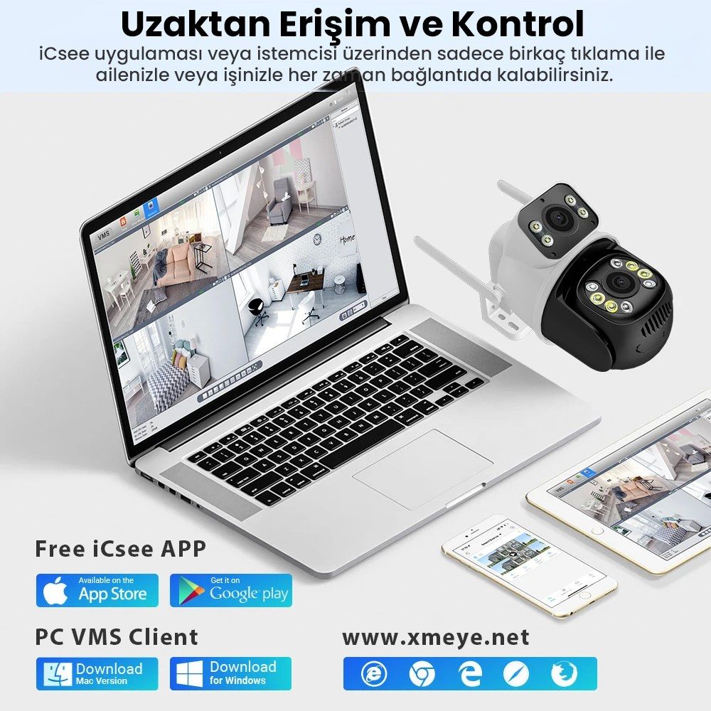 Kadraj Çift Lens Çift Ekran ile Kadraj 8MP 4K PTZ WIFI Kamera: AI İnsan Algılama Kablosuz Açık CCTV Güvenlik IP Kamerası Uzaktan Kontrol - görsel 13