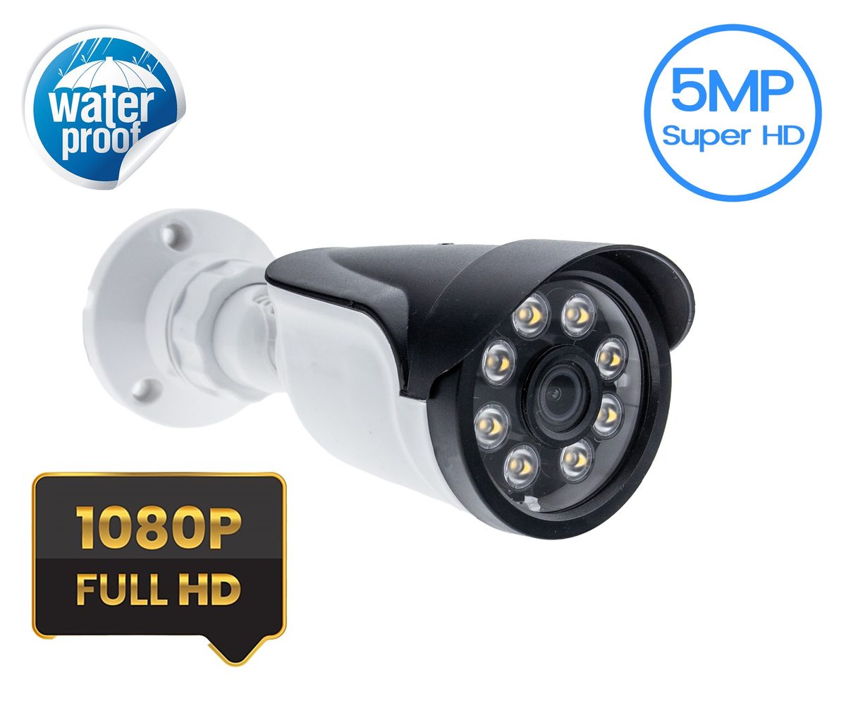 Kadraj Kadraj 5mp Sony SecuLensli 1080p 8 Warm Led Colorvu Gece Renkli Görüş Su Geçirmez Full HD Güvenlik