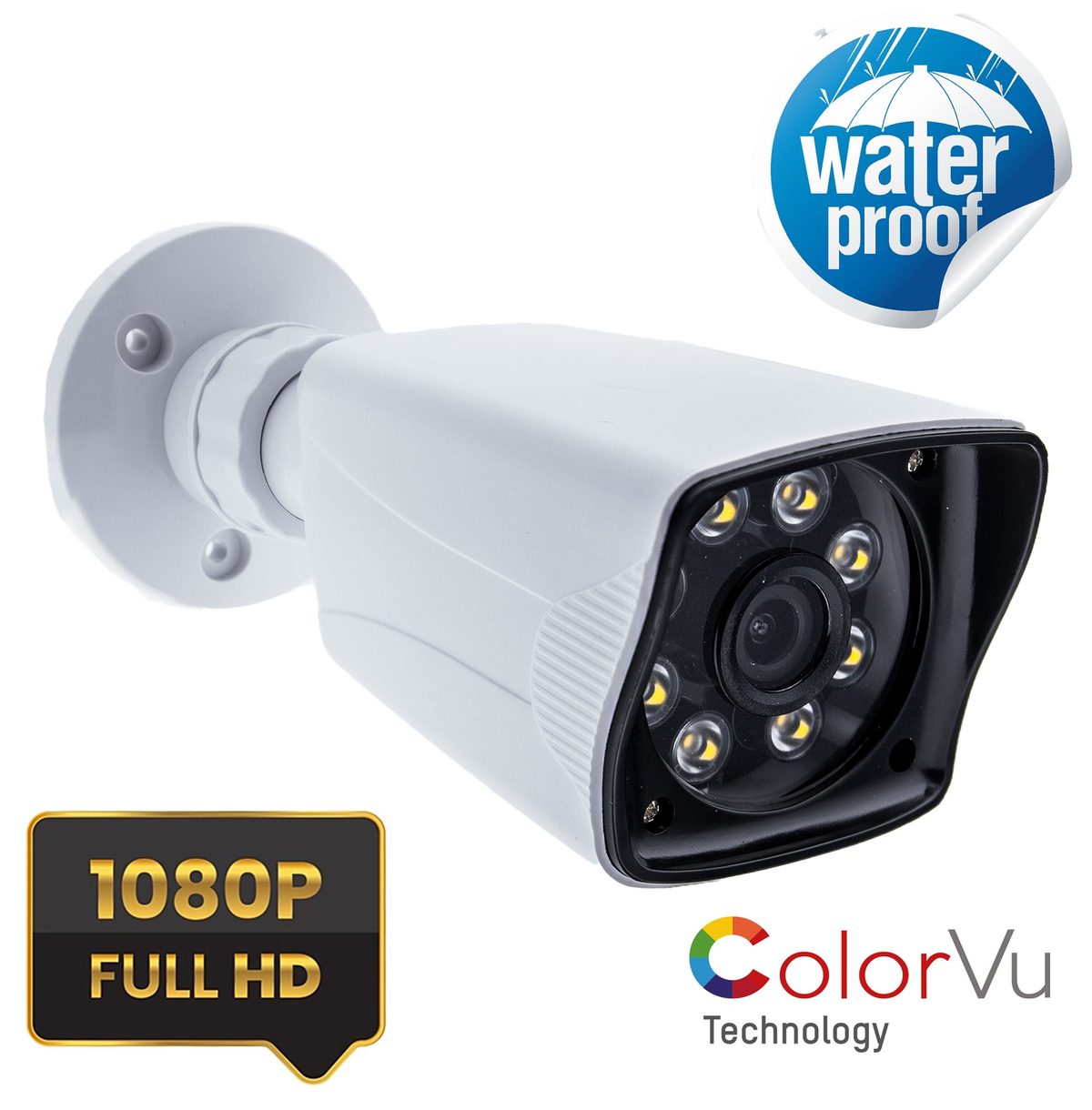 Kadraj Kadraj 5MP Sony SecuLensli 1080p Full HD AHD Güvenlik Kamerası - Gece Görüşlü, 8 Ultra Warm Led, Colorvu Teknolojisi, Plastik Kasa