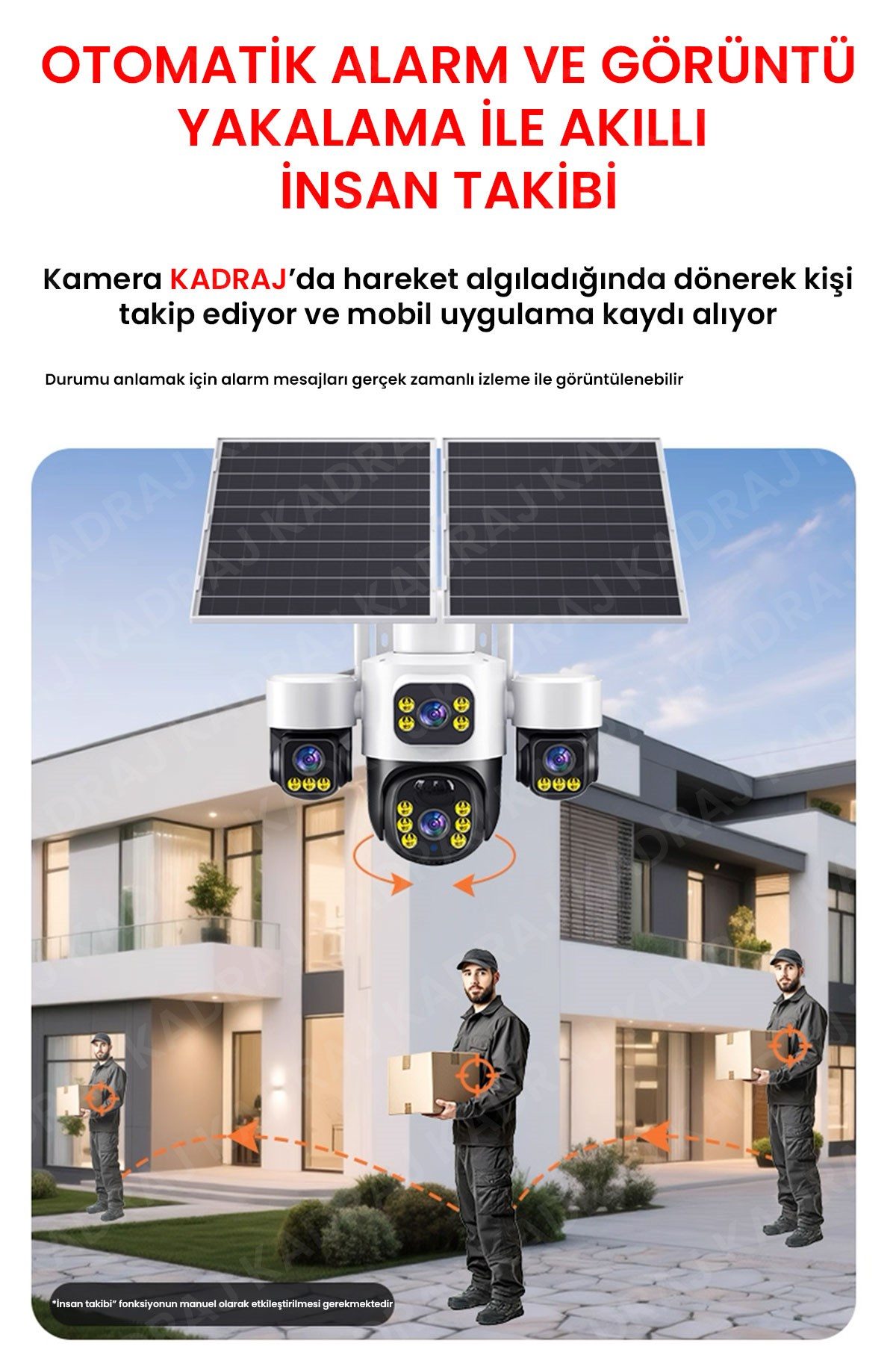Kadraj Kadraj X34B – 4 Kameralı, 4G Sim Kartlı, 2 Solar Panel Destekli, 50GB Türk Telekom M2M Hat Hediyel - görsel 4