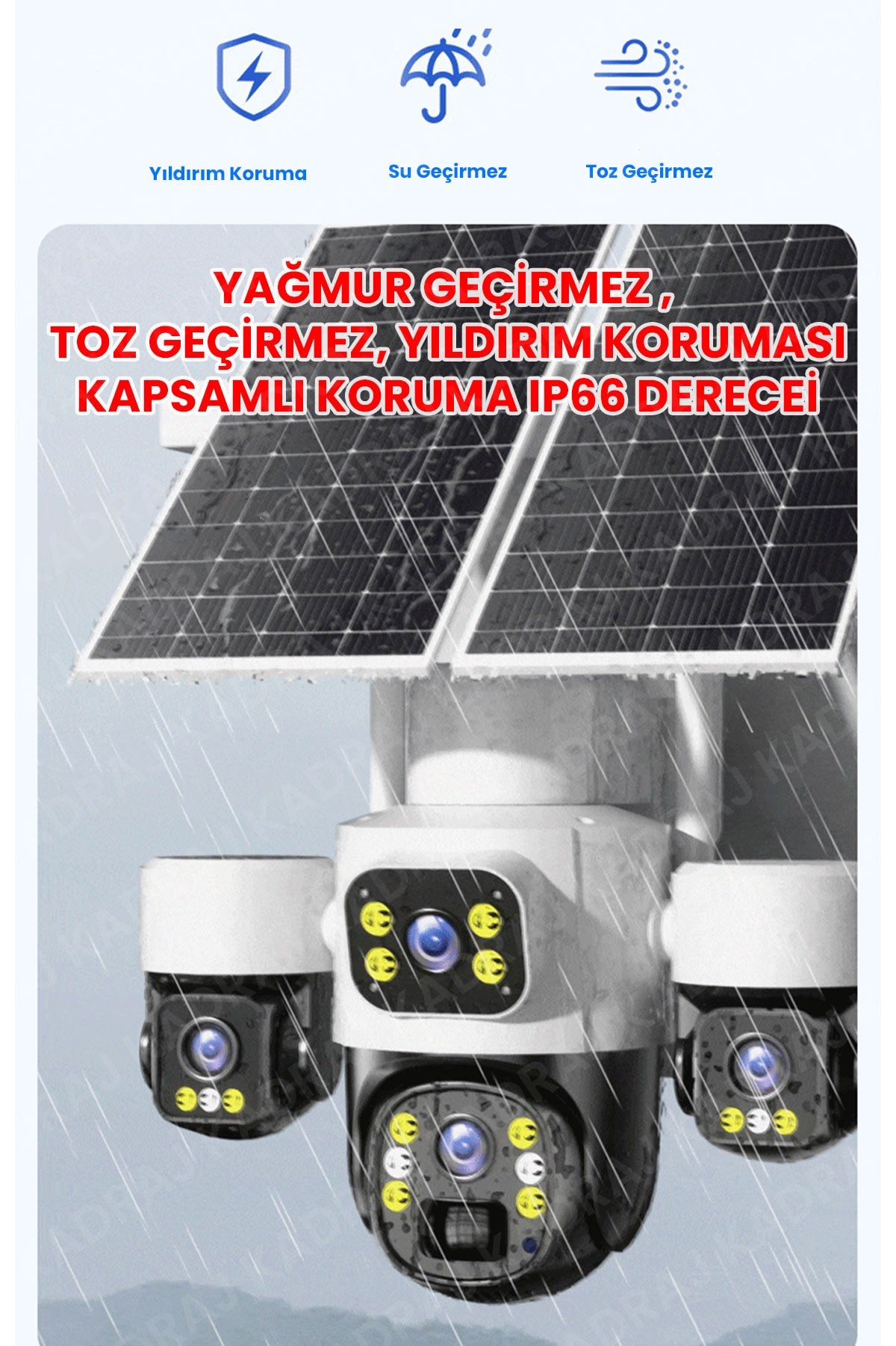 Kadraj Kadraj X34B – 4 Kameralı, 4G Sim Kartlı, 2 Solar Panel Destekli, 50GB Türk Telekom M2M Hat Hediyeli - görsel 10