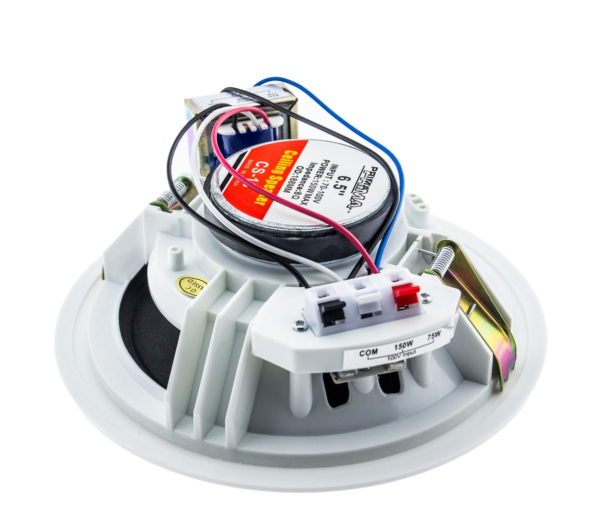PRIMA PRIMA CS-13 Tavan Hoparlörü - 150W, 6.5 inç, 70-100V Giriş, 8 Ohm, Estetik Tasarım, Kolay Montaj - görsel 3