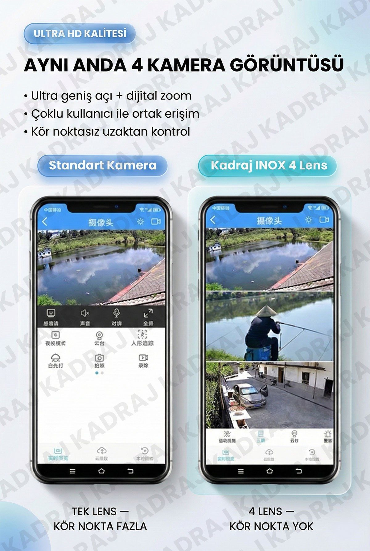 Kadraj Sim Kartlı, 4 Kameralı , Güneş Enerjili, Solar Panelli Kamera, 180GB TURKCELL Yıllık Hat, 128GB SD Kart, 16000mah - görsel 10