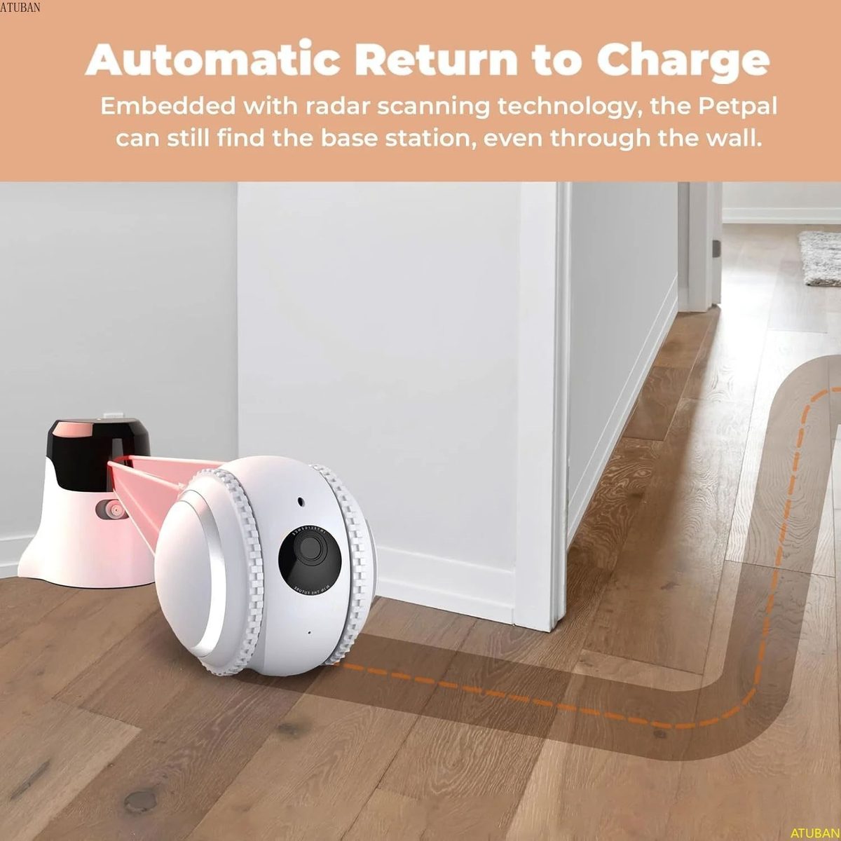 Kadraj Smart PET Robot Kedi Köpek Kamerası - Evcil Hayvan Kamerası - görsel 4