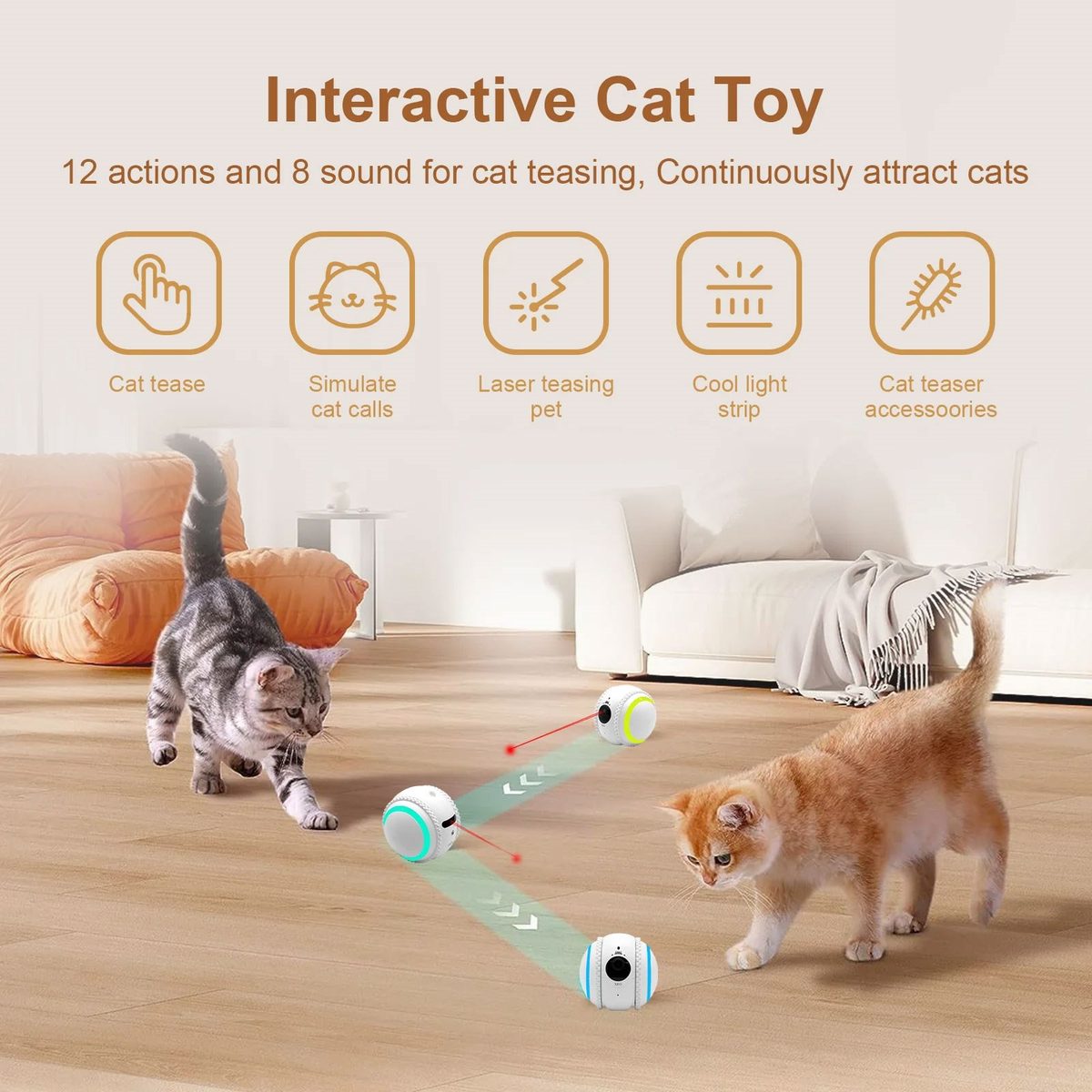 Kadraj Smart PET Robot Kedi Köpek Kamerası - Evcil Hayvan Kamerası - görsel 2