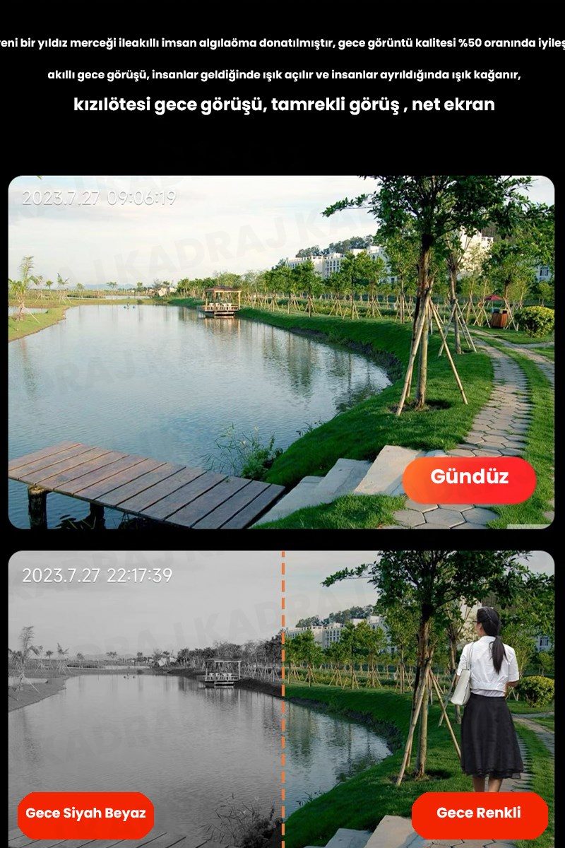 Kadraj Solar Kamera - Güneş Enerjili Kamera - Sim Kartlı Kamera - 15MP - 3 LENS - 3 KAMERALI GÜVENLİK KAMERASI - 12000MAH BATARYA - UZAKTAN İZLEME - görsel 15