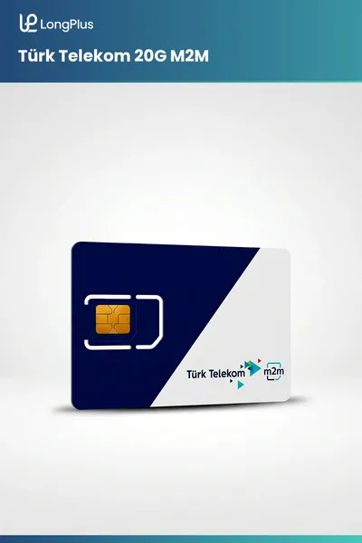 Longplus Türk Telekom 20G M2M 4G kamera ve IoT sistemleri için 20 GB veri hattı kartı