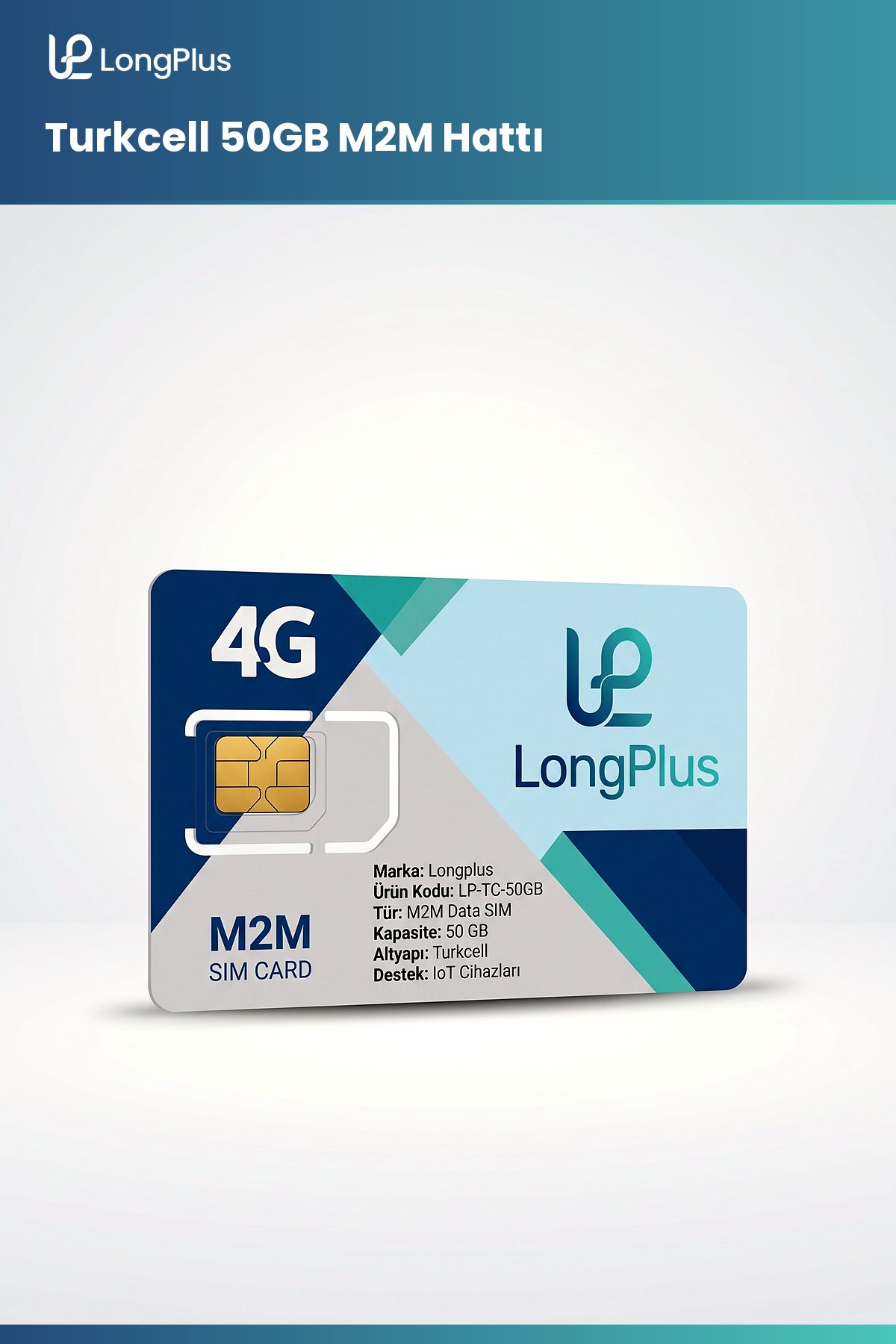 Longplus Turkcell 50GB M2M hattı IoT ve güvenlik kameraları için data SIM kartı